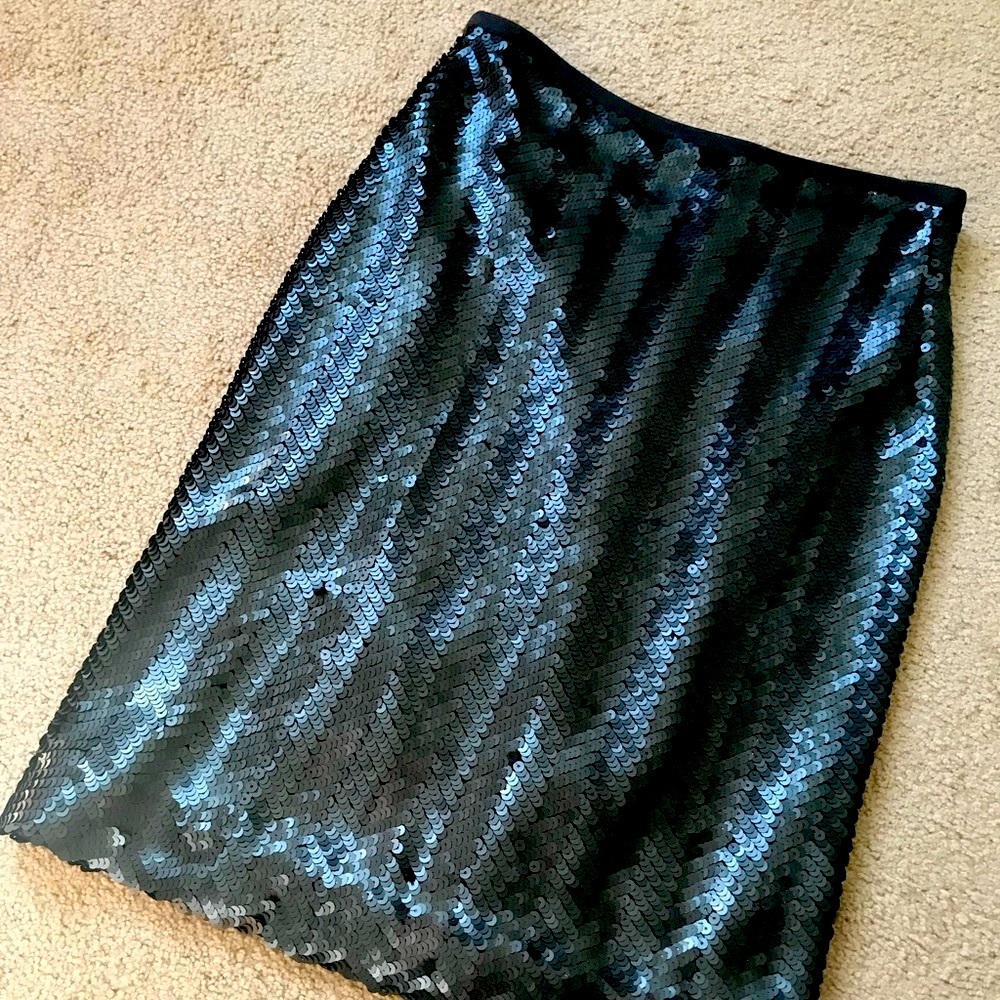 J.Crew Herringbone Sequin Midi Skirt